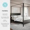 Martha Stewart Hayes Queen Size Solid Wood Canopy Platform Bed w/Wood Headboard and Footboard, Dark Gray MG-90025-CQ-DKGY-MS - alternate 8